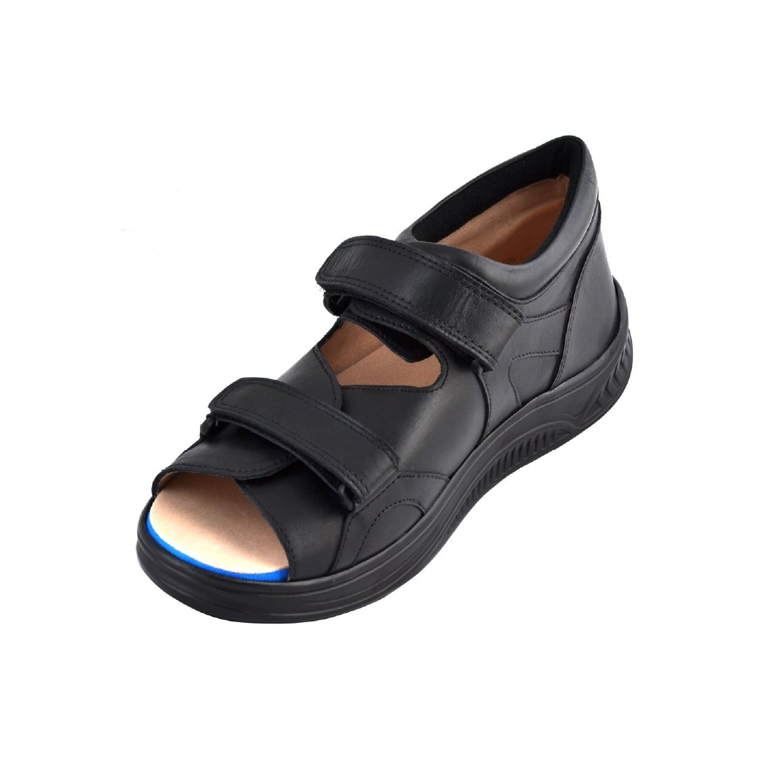 it shows a customized footwear for diabetic foot ulcer patient